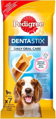 Produktbild von Pedigree Dentastix für mittelgroße Hunde 10 bis 25kg Inhalt 7 Stück