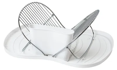 Immagine prodotto di Scolapiatti Excellent Houseware, polipropilene/acciaio inox, 46x36 cm, bianco