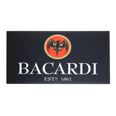 Produktbild von Bacardi Barmatte - Gummi Barmatte - Barläufer - Abtropfmatte - Hausbar Barmatte - Rutschfeste Barmatte - Barzubehör.