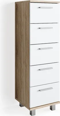 Obrázek produktu pro Vicco Skříňka do koupelny Ilias, 30 x 95 cm, Sonoma/Bílá