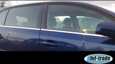Zdjęcie produktu dla Pręty ze stali nierdzewnej z chromowanym wykończeniem do szyb bocznych w modelu Opel Astra H Hatchback 2004–2010, 4 sztuki
