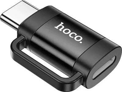 Produktbild von HOCO OTG Adapter Typ C (Stecker) auf Lightning (Buchse) 3A UA31E schwarz