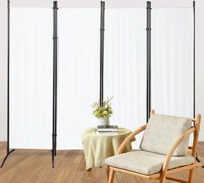 Produktbild von Jiubiaz Paravent Outdoor Raumteiler Garten Spanische Wand Trennwand Raumtrenner 4 teilig Beige