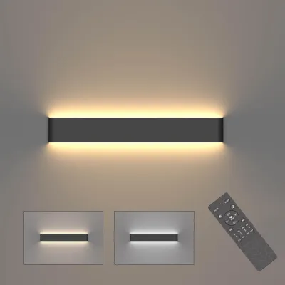 LED-Wandlampe dimmbar mit Fernbedienung 61 cm schwarz