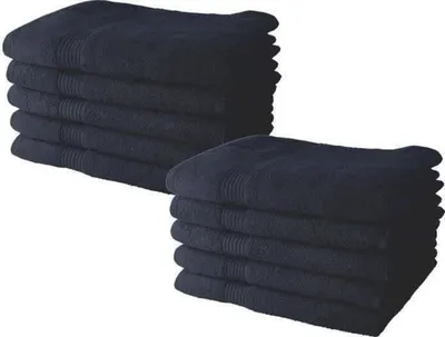 Produktbild von Handtücher Set Today, 10 Stück, 50x90 cm, 100% Baumwolle, Marineblau, 450 g/m²