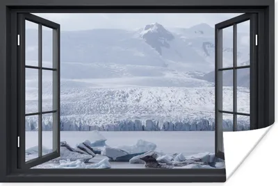 Produktbild von MuchoWow® Poster Aussicht - Berg - Eis 120x80 cm - Bilder