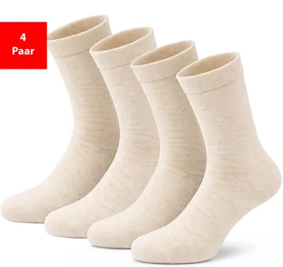 Produktbild von Socken Leinensocken Herren & Damen Handgekettelte Spitze Sommersocken Set - 39-42 4 Paar
