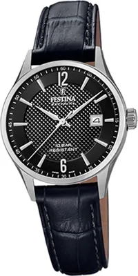 Produktbild von Festina Damen Uhr F20009/4 Leder Armband-Uhr Swiss Made schwarz D2UF20009/4