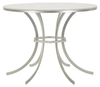 Obrázok produktu pre Tavolo jedálenský stôl 100 x 100 x 76,5 cm kov mramor strieborná biela