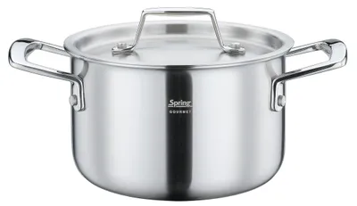 Kochtopf 16 cm, 2,0 l, Edelstahl, induktionsgeeignet, mit Deckel