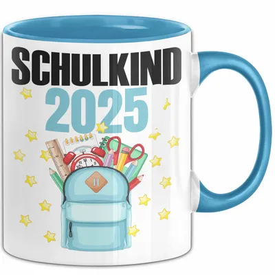 Produktbild von Trendation - Einschulung Mädchen Geschenk Schultüte Füllung Tasse Schulstart 1. Schultag Schuleinführung Schulanfang Geschenkidee Schulkind 2022 (Blau)