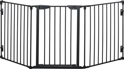 Zdjęcie produktu dla Klatka dla psów do biegania, przeznaczona dla małych i średnich ras - Składana klatka dla szczeniąt - 3 panele - 180 x 74,5 cm - Metal - Czarna