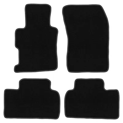 Image de Tapis de sol en moquette pour Honda Civic IX 2011-2016 (berline) – jeu 4 pièces, noirs, sur mesure – Wielganizator BASIC