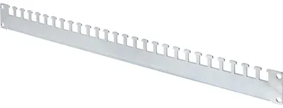Produktbild von Digitus Kabelabfangschiene für 482,6 mm (19“) Netzwerk- und Serverschränke, Edelstahl, Schwarz, 1 Stück(e)