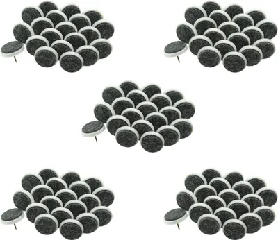 Produktbild von 100 Filzgleiter mit Nagel, Ø 2 cm (5 Packungen)