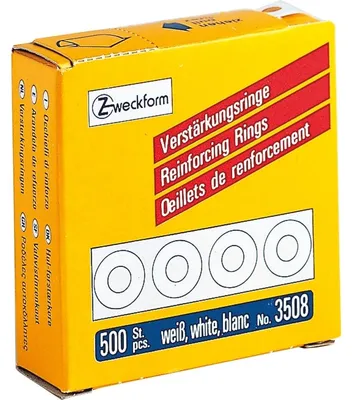 Produktbild von Avery Zweckform Lochverstärkungsringe 13mm weiß 500 St./Pack.