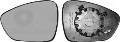 Produktbild von VAN WEZEL Spiegelglas Außenspiegel Links passend für PEUGEOT 508 SW I (8E) Konvex Beheizbar 4068837