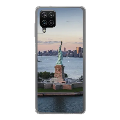 Produktbild von MuchoWow® Handyhülle Schutzhülle Hülle für Samsung Galaxy A12 New York - Freiheitsstatue - Skyline Silikon Softcase Handy Hülle - Bild