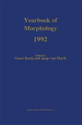 Produktbild von Yearbook of Morphology 1992