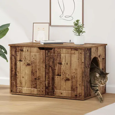 Produktbild von Cloris DesignMöbel Katzenhaus Altholz 85 x 55 x 53,5 cm Holzwerkstoff - Kratzbäume DE698435