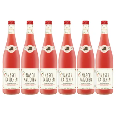 Obrázok produktu pre Naschkätzchen jahoda s jogurtom a ovocnou príchuťou 750ml 6-pack
