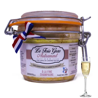 Immagine prodotto di Foie Gras Entier di Anatra al Fine Champagne 200 g – Specialità francese – Relais Gourmet