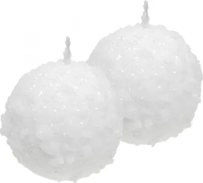 Produktbild von Schneeballkerzen Adventskerzen Deko Winter Weihnachten, 4 Stück