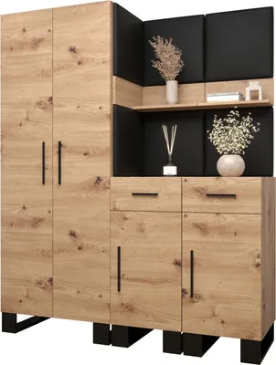 Produktbild von Garderobe ARTIN Set 7 mit gepolsterten Paneelen Industrial Design
