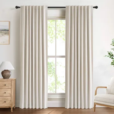 Image de Rideaux occultants 100% Set de 2 - 260 x 140 cm Rideaux opaques pour chambre et salon