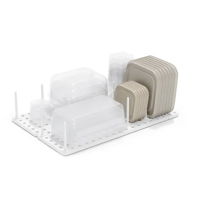 Image de Umbra Organiseur de tiroir Peggy, lot de 2, insert, plastique, blanc, 1004318-660