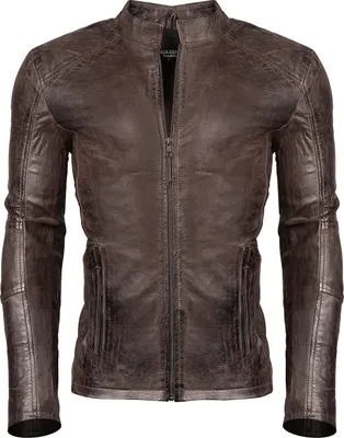 Image de PAULGOS Veste en cuir pour hommes Veste en cuir véritable Veste de transition Fashion en 5 couleurs tailles S-7XL Design 3