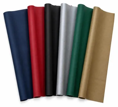Productafbeelding van Benza – Cadeaupapier Kraft – 6 Rollen van 200 × 70 cm – Geribd – 6 Kleuren, AI-gegenereerde afbeelding