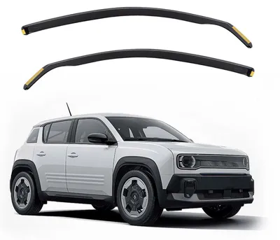 Produktbild von Windabweiser Passend Für Renault 4 E-Tech Elektro 5D ab 2025 2tlg LSE Regenabweiser, Schwarz, Getönt, Aerodynamisch, Einfache Montage, Befeistigung mit Clips