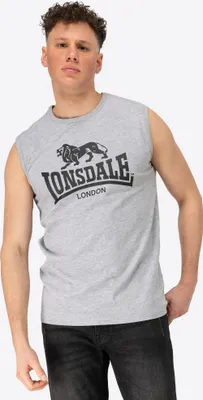 Zdjęcie produktu dla Męska koszulka bez rękawów regular fit CLOPTON Marl Grey/Black XXL Lonsdale