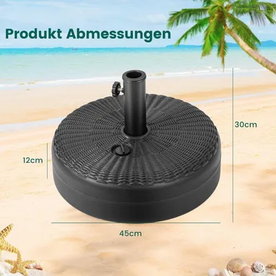 Immagine prodotto di Portaombrelli rotondo riempibile con diametro 45 cm per un massimo di 30 kg nero