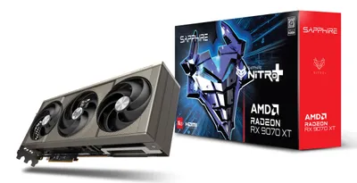 Produktbild von Sapphire NITRO+ Radeon RX 9070 XT, Radeon RX 9070 XT, 16 GB, GDDR6, 256 Bit, 7680 x 4320 Pixel, PCI Express x16 5.0