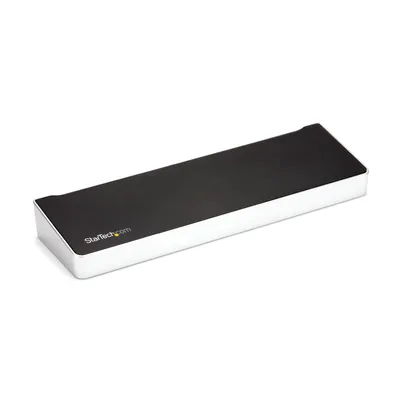Produktbild von StarTech.com 4K USB-C Dock, Dreifach UHD 4K Monitor Dockingstation, Mac & Windows, USB-C zu HDMI & DisplayPort, 100W Power Delivery, 5x USB 5Gbps Hub, Kabelgebunden, USB 3.2 Gen 1 (3.1 Gen 1) Type-C, 100 W, 3,5 mm, 10,100,1000 Mbit/s, IEEE 802.3, IEEE 802.3ab, IEEE 802.3u