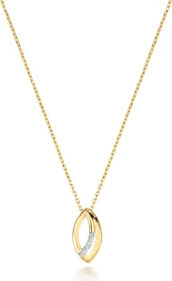 Image de Pendentif et chaîne Femme Or 375/1000 et Diamant Brillant H - I1 - 42cm*7mm; TRS35452