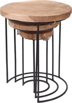 Produktbild von Couchtisch Beistelltisch modern rund 3er SET