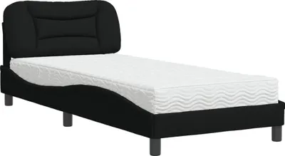 Produktbild von vidaXL Bett mit Matratze "Hvar" Schwarz 80x200 cm Stoff