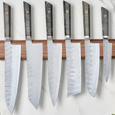Produktbild von Set Damast Küchenmesser SI-39194 - 6 Stück in Grau | Hochwertige Messer KP39194