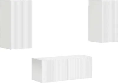 Produktbild von TV-Schrankset Wandmontiert 2 pcs Weiß Holzwerkstoff