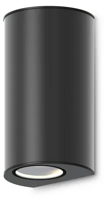 Produktbild von Calex Monza Wandleuchte, Up & Downlight, 2x GU10 Fassung, Wasserdicht, Schwarz