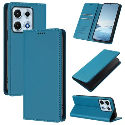 Produktbild von Handyhülle für Motorola Edge 70 Max, Kunstleder Klapphülle Stoßfeste Magnetische Hülle mit Ständer Blau