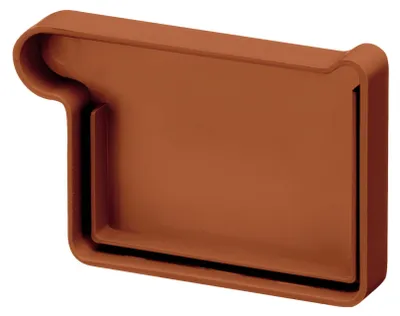 Produktbild von INEFA Dachrinnen Endstück Kastenrinne PVC NW83 / 83mm, links Braun Dachrinnenzubehör, einfache Steckmontage,  Germany