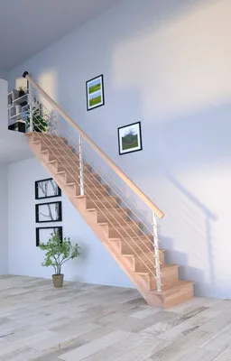 Obrázek produktu pro Schodiště Pertura Atanas Lepené dřevo buk s podstupnicemi buk rovné 100 cm 13/14