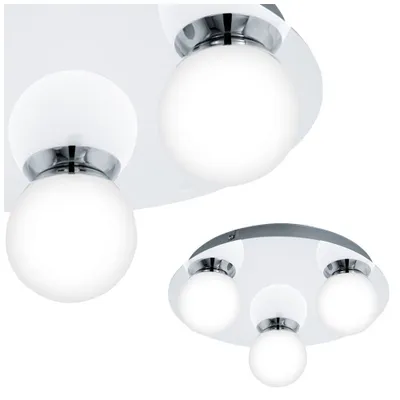Zdjęcie produktu dla EGLO MOSIANO, 3 szt., LED, 3000 K, 1020 lm, IP44, Chrom, Biały