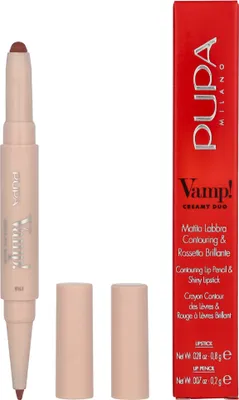 Obrázek produktu pro Konturovací tužka na rty & rtěnka Vamp! (Creamy Duo) 0,2 g + 0,8 g, 006 Deep Rose