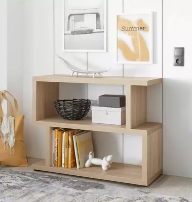 Zdjęcie produktu dla Regal >Benny< in Sonoma/Eiche, Wabenplatten - 100x80x38cm (BxHxT)