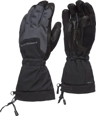 Skihandschuhe "Pursuit Gloves" von Black Diamond; schwarz mit grauen Akzenten; wasserdicht und isoliert.